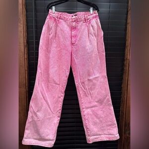 EUC House of Harlow 1960  Revolve Pink Flare Wide Leg Jeans